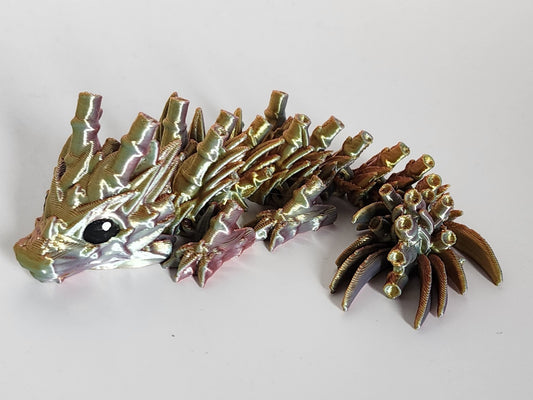 Silver and Gold Mini Bamboo Dragon