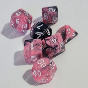 Black Pink Dice Set