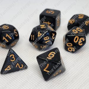 Black Skies Shimmer Dice Set